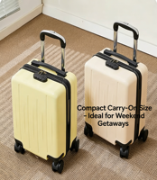 Valise rigide à rayures verticales grises avec logo personnalisé, valise à roulettes légère de 20 pouces avec serrure TSA, valise de voyage en gros