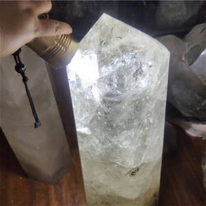 큰 크기 자연적인 바위 석영 탑 수정같은 지팡이 수정같은 기술 프리즘 점 - Product Image 3