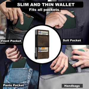 Portefeuille en cuir véritable de luxe à rabat personnalisé, fin, avec blocage RFID, pour <span class=keywords><strong>homme</strong></span>, porte-cartes, portefeuille en cuir véritable de luxe - Product Image 6