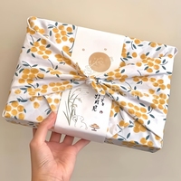 MM 70cm Tissu Furoshiki en Coton à Motifs Floraux Lapin pour Boîtes Bento, Cadeaux de Fête de Noël, Cadeaux de Fêtes, Style Japonais