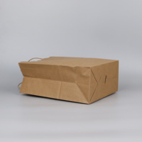 Sac en papier kraft brun jetable de haute qualité avec poignée torsadée, recyclé, vente en gros d'usine, avec impression personnalisée du logo de l'entreprise