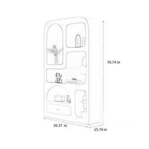 2025 mới thiết kế hiện đại trắng MDF tủ trưng bày tủ sách bằng gỗ hang kệ sách - Product Image 5