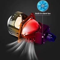 Projecteur Bi-LED 2025 avec lentille laser pour phares de voiture, ampoule de phare LED à faisceau haut et bas, projecteur Bi-LED 3,0 pouces