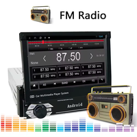 Autoradio MP4 MP5 avec écran tactile rétractable automatique de 7 pouces, lecteur vidéo, Bluetooth, GPS, prise en charge d'Android, CarPlay Auto