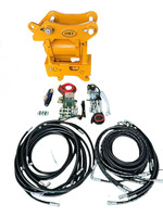Attache rapide inclinable à 180 degrés pour chargeuse-pelleteuse compatible avec JCB 3CX 3DX Case 580 CAT 420, attache rapide hydraulique