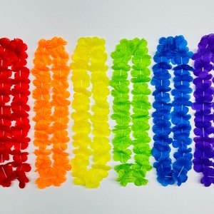 Boucle de cou de guirlande de fleurs artificielles Hawaii Hula Leis pour fournitures de vacances Luau Party - Product Image 4
