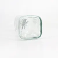 Cetakan Kustom dan Desain Logo Botol Penyimpanan Jus Buah Kaca Bening dengan Tutup 250Ml 300Ml Botol Kaca untuk Susu Jus