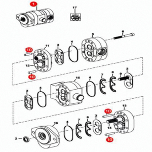Repuestos para Cargadoras, Bomba Hidráulica de Doble Engranaje 7409989 7409992 7001897 para Bobcat S740 S750 S770 S850 S630 S650 T650 T740 T750 - Product Image 4
