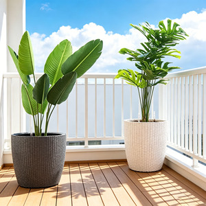 Pots de fleurs <span class=keywords><strong>en</strong></span> plastique, style luxe léger, multi-tailles, pour balcon intérieur - Product Image 2