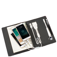 Power Bank Notebook A5 PU cuir avec lumière LED cadeau d'affaires