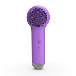 Brosse nettoyante électrique portative pour le visage, vibrante, avec compresse chaude et froide, en silicone, pour nettoyer les pores du visage - Product Image 4