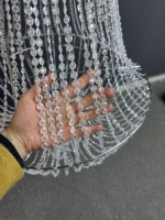 Lustre de Mariage de Luxe Sans Lumière, Décoration Suspendue au Plafond en Perles Acryliques et Fer pour Hôtel, Salle de Banquet, Fête, Événement