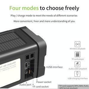 Tần Số Thấp Năng Lượng Mặt Trời Loa Không Dây Năng Lượng Mặt Trời Loa Cắm Trại Ánh Sáng Loa Không Dây Thích Hợp Cho Câu Cá Bơi Và Phòng Tắm - Product Image 6