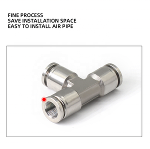 Pneumatische Armaturen 304 Edelstahl-Rohr verbindungs stücke vom Typ T Pneumatic Union Tee Quick Insert Connector Luftrohr verbinder - Product Image 2