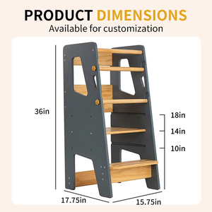 Tour d'apprentissage Montessori pour enfants, marchepied en bois, chaise de cuisine pour enfant - Product Image 2