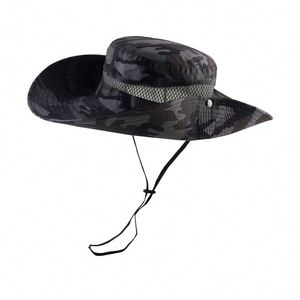 Nouveau chapeau tactique pour homme, camouflage, chapeau de pêcheur, protection solaire avec sangle de menton réglable - Product Image 1