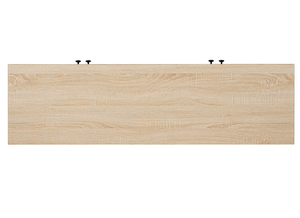 Mid-Century Minimalist Wooden TV Stand with <b>Adjustable</b> Storage Tapered <b>Legs</b> Round Knobs Natural Finish for Home Living Room - Product Image 6