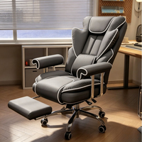 Fauteuil de Gaming Confortable pour la Maison et les Salons Internet, Chaise Inclinable avec Dossier Réglable, Structure en Acier Inoxydable, Revêtement en Cuir