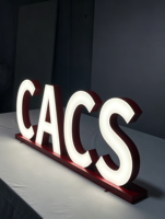 Lettres en relief 3D en acrylique personnalisées avec éclairage frontal LED, logo, enseigne de magasin extérieure, décoration murale pour entreprise