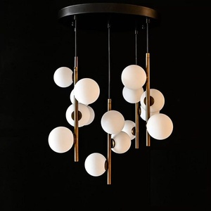 Lampu gantung langit-langit tinggi, lampu gantung Modern Multi cahaya untuk dekorasi tangga - Product Image 3