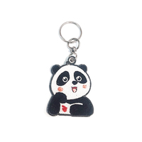 Porte-clés personnalisé brodé, fabrication OEM, vente en gros, porte-clés en toile, cœur, tout design, breloque métallique, fabricant direct en gros