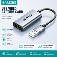Tarjeta Capturadora de Video HDMI 4K SAMZHE, USB 2.0, 1080P Full HD, Adaptador Grabador de Transmisión de Juegos para PC, Laptop, Transmisión en Vivo