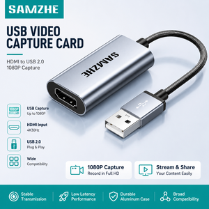 Carte de capture vidéo HDMI 4K SAMZHE USB 2.0 1080P Full HD, adaptateur d'enregistrement de streaming de jeux pour PC portable, streaming en direct - Product Image 1