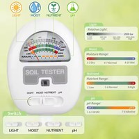 Nouveauté : Testeur de sol 4-en-1, mesure de l'humidité du sol, du pH, testeur de sol pour plantes de jardin, intérieur et extérieur