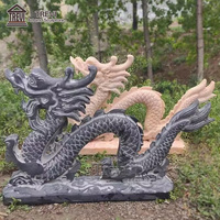 Bon Symbole Statues de Dragon Chinois en Marbre Blanc Décoratif de Haute Qualité