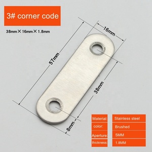 Fabbrica diretta in acciaio inox ripiano dritto mobile da cucina elementi di fissaggio <span class=keywords><strong>mobili</strong></span> in acciaio inox angolo codice - Product Image 5