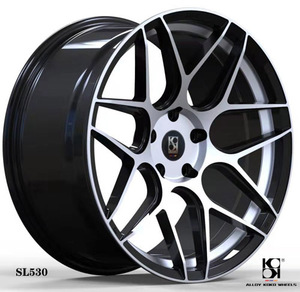 15 17 18 19 Inch Casting Alloy Wheels Wholesale 5x110 5x112 Aftermarket Passenger Car <strong>Rims</strong> with Custom <strong>Logo</strong> Machined Faceand Lip - Product Image 5