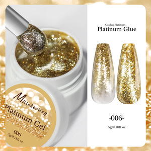 Esmalte de Gel con Brillo Platino Dorado 5g, Gel UV de Alta Densidad con Destellos de Diamante para Arte de Uñas, Personalizado OEM - Product Image 3