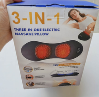 Coussin de massage lombaire portable et rechargeable avec chaleur, vibrations et traction pour le dos et la taille, idéal pour la voiture, la maison et le bureau, soulagement de la douleur