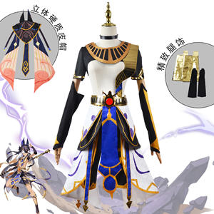 Costume de cosplay <span class=keywords><strong>Cyno</strong></span> pour <span class=keywords><strong>Genshin</strong></span> Impact avec accessoires de chapeau pour Halloween, tenues inspirées de l'anime - Product Image 1