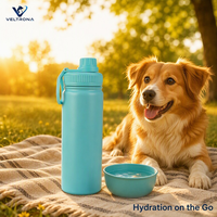 Bouteille d'eau de voyage pour animaux de compagnie avec bouchon à bec verseur, bouteille d'eau portable pour chien anti-fuite avec poignée latérale, plusieurs tailles