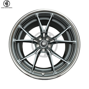 ล้ออัลลอยด์อะลูมิเนียมฟอร์จสีเทาแบบกำหนดเองสำหรับ Audi R8 ขนาด 19" 20" 22" 24" ใหม่ ลายหลายก้าน สีดำ สำหรับการปรับปรุงและอัปเกรด - Product Image 1