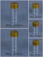 Bocaux cylindriques transparents en PET de qualité alimentaire BRC pour aliments pour animaux, biscuits et cosmétiques avec couvercle, couleur personnalisée, vente en gros disponible