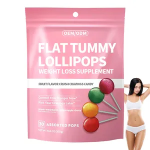 Best Selling Products 2024 Flat Tummy Lollipops Fruit Flavor Crush Cravings Candy Weight Loss Supplement