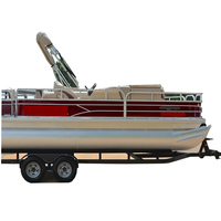 Ponton galvanisé à chaud personnalisable de 6.8m 10.8m remorques pour bateaux et motomarines remorques à benne basculante à 2 essieux et 3 essieux