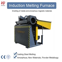 Four à induction pour la fusion de la ferraille de cuivre de 500 kg, 1 T, 15 T, 20 T, 30 T, four de fusion économe en énergie pour la production de billettes et de barres d'armature