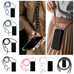 Étui de téléphone portable transparent <span class=keywords><strong>avec</strong></span> lanière collier épaule cou sangle corde <span class=keywords><strong>cordon</strong></span> pour <span class=keywords><strong>iphone</strong></span> 15 14 <span class=keywords><strong>13</strong></span> pro max TPU04 - Product Image 2