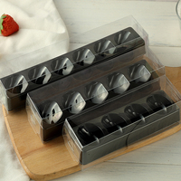 Boîte à gâteau en plastique PVC de haute qualité, emballage de qualité alimentaire pour Macaron, boîte à pâtisserie personnalisée