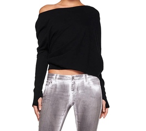 T-shirt ample et décontracté pour femme, fin, uni, sans bretelles, avec plis décoratifs, polyvalent, style streetwear - Product Image 5