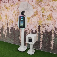 Mini cabine photo portable pour iPad et appareil photo reflex numérique avec étui de transport, flash et parapluie – Cabine photo iPad pour mariages en extérieur