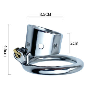 Anillo de pene de 2022 Cm para hombre adulto, instrumento sexual corto descubierto, pene de castidad, novedad de 3,5 - Product Image 6