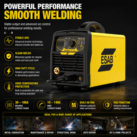 Soudeuse portable ESAB HandyArc MIG 168i 160A 220V monophasée 3 en 1 MIG MAG MMA à commande numérique IP21S Neuve