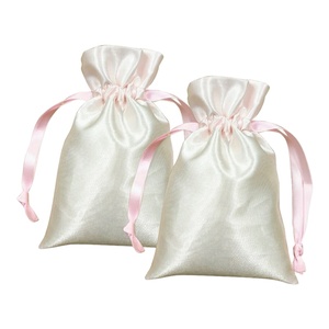 Pochette cadeau en satin, pochettes à bijoux, sacs à bonbons pour mariage, sacs à dragées pour fête nuptiale, sacs à cordon - Product Image 2
