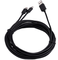 Câble de charge USB rapide 2-en-1 pour manette de jeu PS5/Switch 2, câble d'alimentation USB pour Nintendo Switch 2
