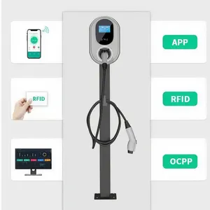 AC 7kw 22kW EV Charger Wallbox With Load Balance EV Chargers Solar CE Approved Electric Car Ev Charging Station