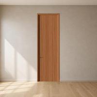 Porte intérieure en MDF mélaminé, finition grain de noyer, pour chambre à coucher, appartement, taille et couleur personnalisées, fabrication en usine